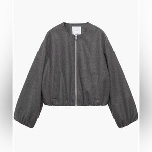 Mango Women’s Gathered Bomber Jacket